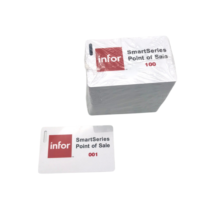 SmartSeries POS Cards - White Employee Swipe Cards - 100 Pack