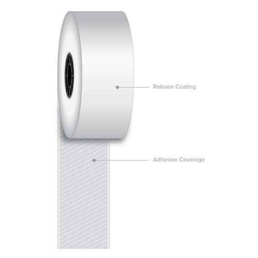Iconex Sticky Media Full Tack Linerless Labels, 40mm x 270' - 12 Rolls