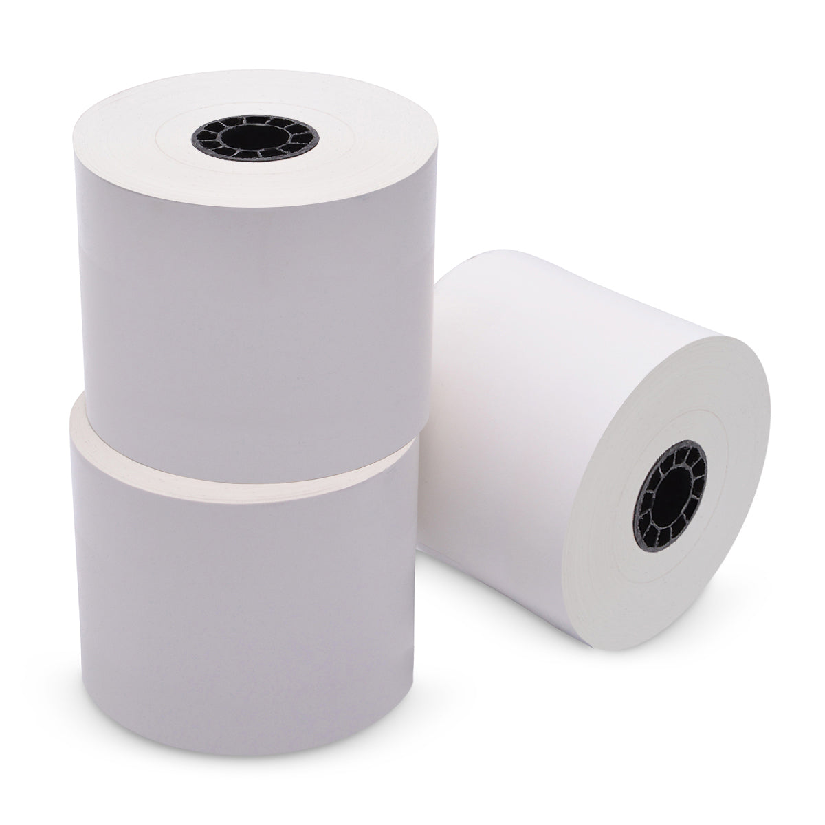 3 1/8" x 270' (80mm) Iconex Sticky Media Full Tack Paper 12 Rolls