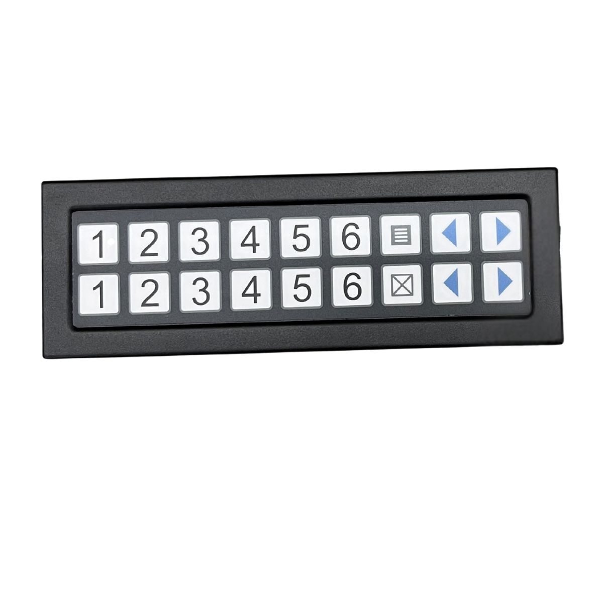 Black keypad with numerical and function keys 