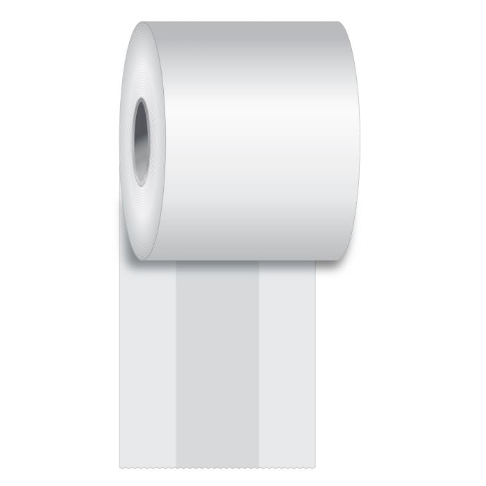 Center Stripe Adhesive Coverage Sticky Paper Liner-Free 3.125" x 160' - 24 Rolls