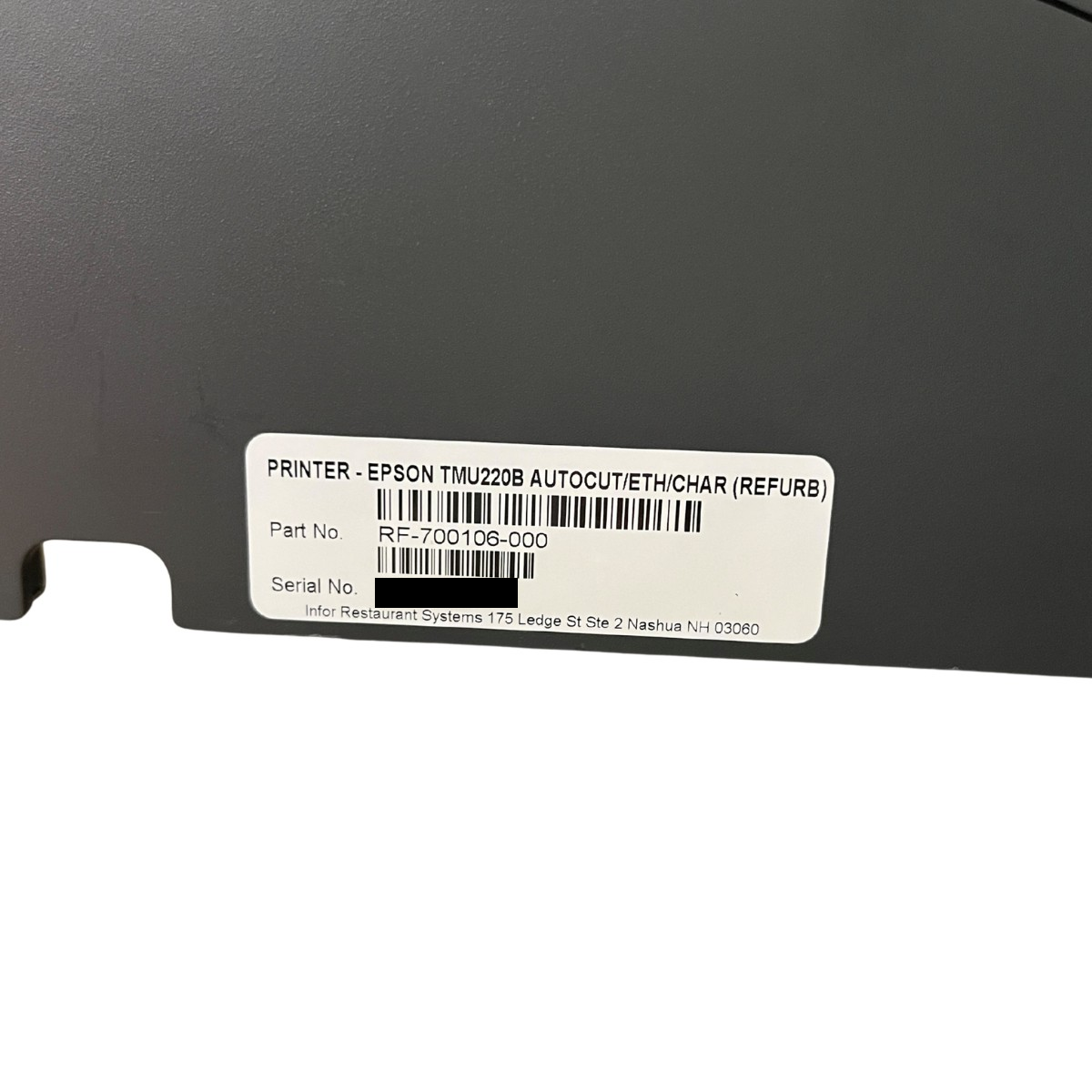 Epson TM-U220B M188B Impact Dot Matrix POS Receipt Printer Ethernet - Refurbished