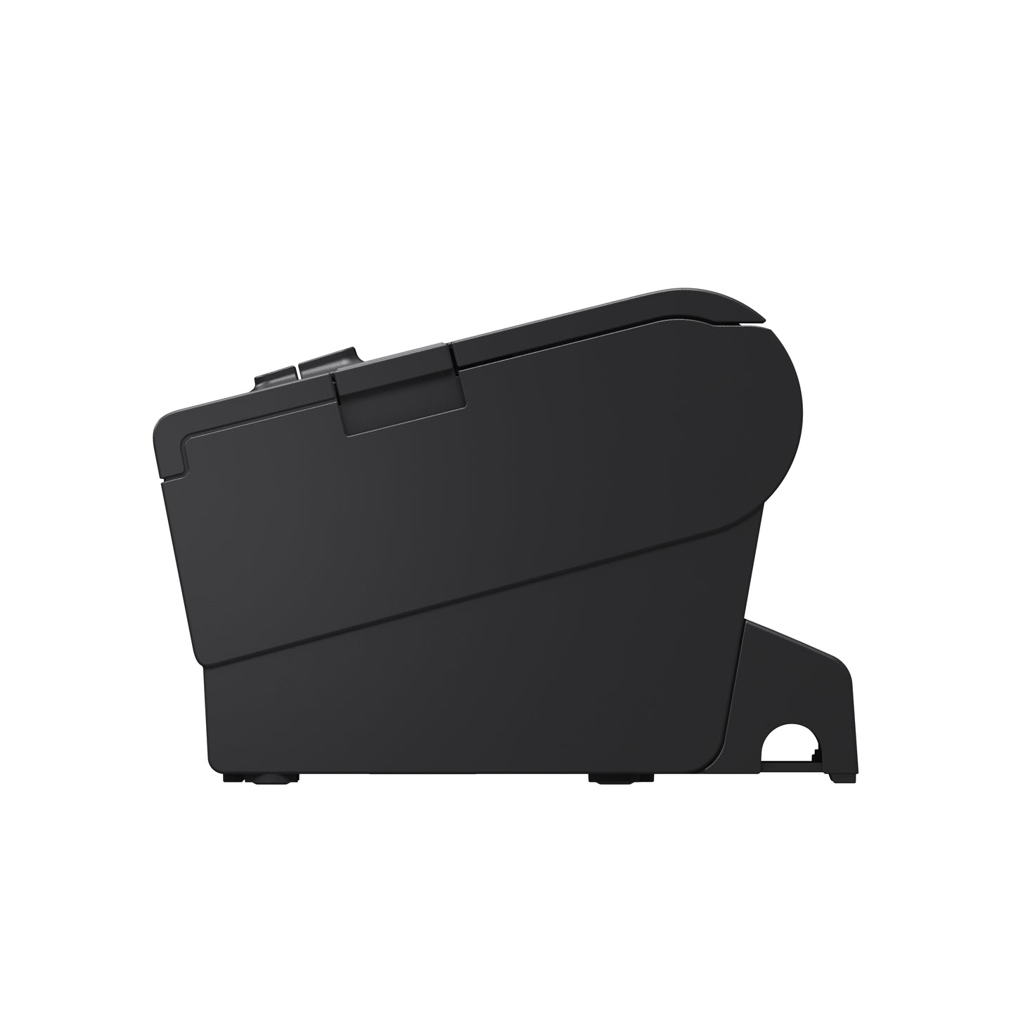 Side view of the Epson TM-T88VII thermal receipt printer on wall mount bracket.