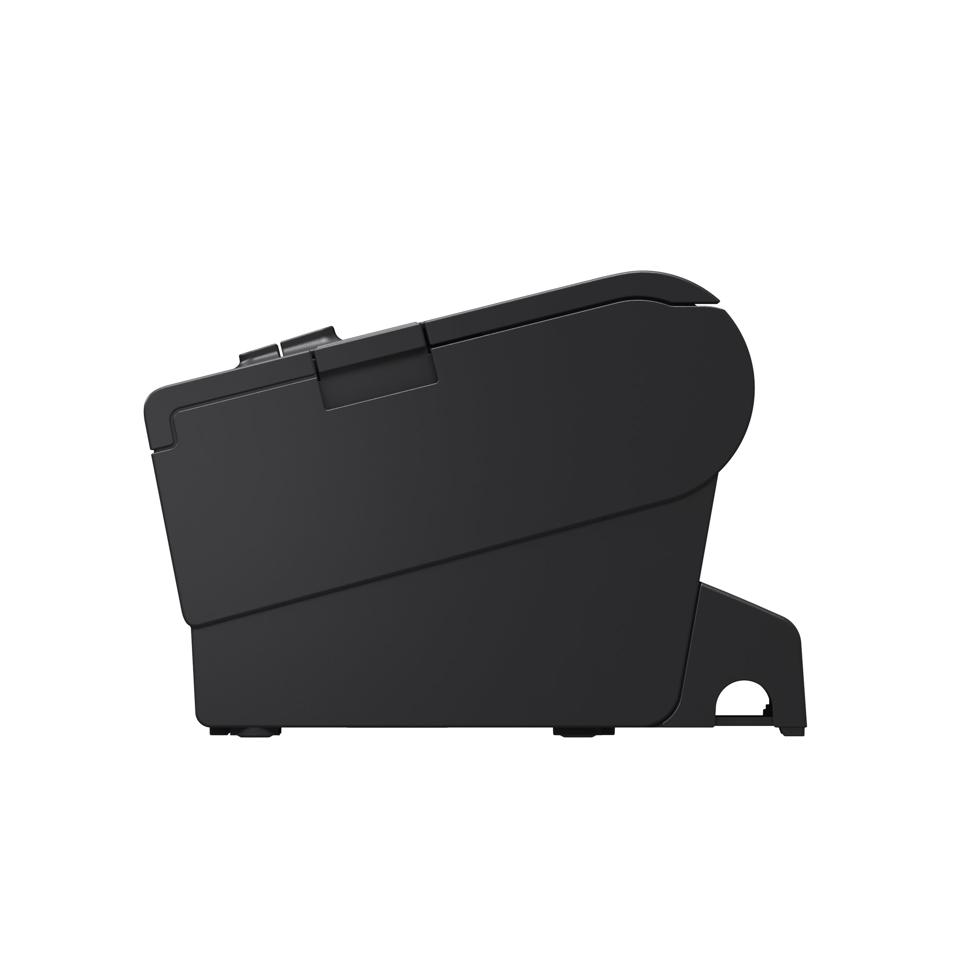 Side view of the Epson TM-T88VII thermal receipt printer on wall mount bracket.