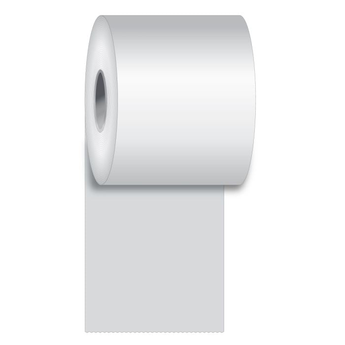 Full Coverage Adhesive Sticky Paper 3.125" x 170' Liner-Free - 32 Rolls per Case