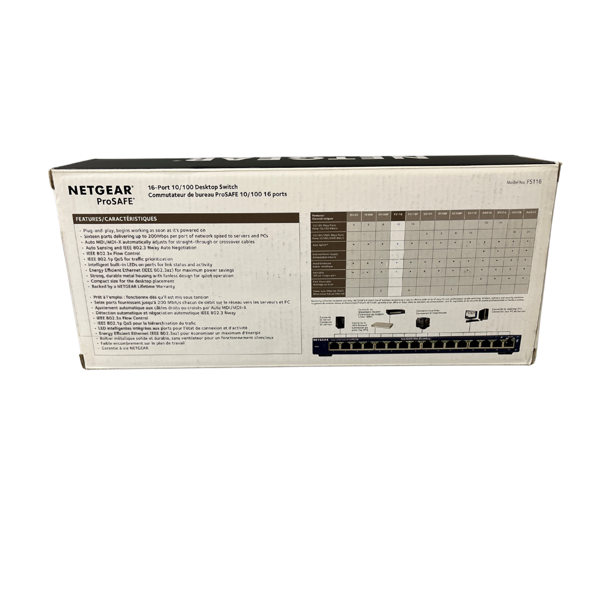 NETGEAR ProSAFE  (FS116) 16-Port 10/100 Desktop Switch Unmanaged