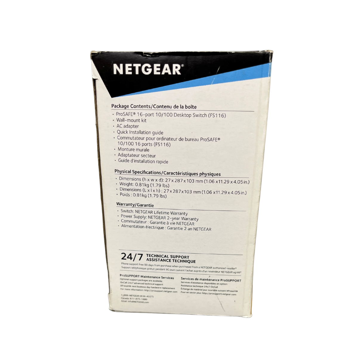 NETGEAR ProSAFE  (FS116) 16-Port 10/100 Desktop Switch Unmanaged