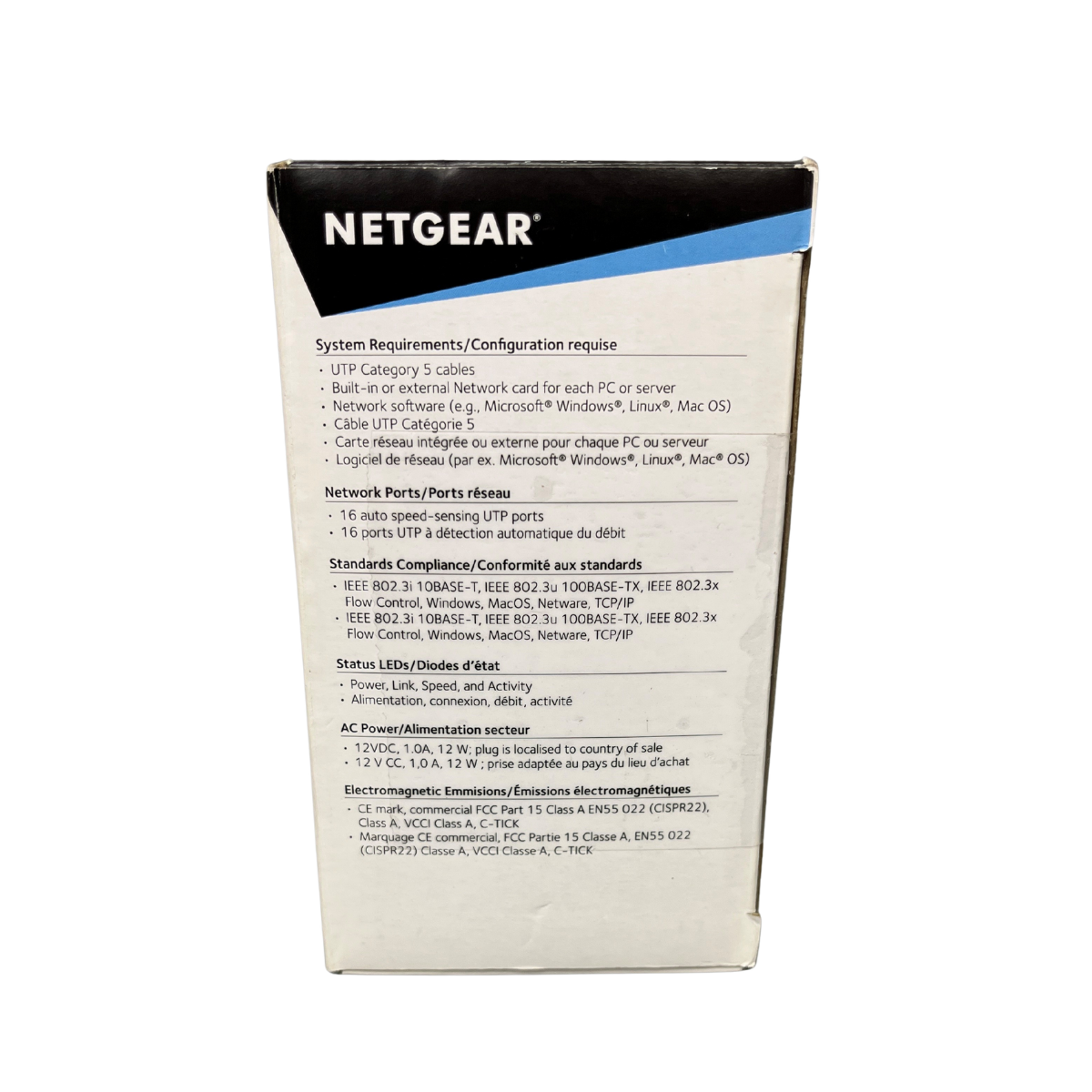 NETGEAR ProSAFE  (FS116) 16-Port 10/100 Desktop Switch Unmanaged